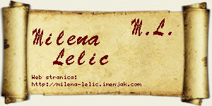Milena Lelić vizit kartica